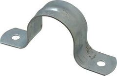 Empire - 1-1/4 Pipe, Carbon Steel, Galvanized Pipe, Conduit or Tube Strap - 2 Mounting Holes - Best Tool & Supply