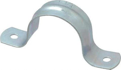 Empire - 1-1/2 Pipe, Carbon Steel, Galvanized Pipe, Conduit or Tube Strap - 2 Mounting Holes - Best Tool & Supply