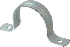 Empire - 2-1/2 Pipe, Carbon Steel, Galvanized Pipe, Conduit or Tube Strap - 2 Mounting Holes - Best Tool & Supply