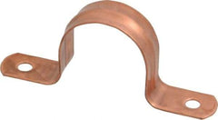 Empire - 1 Pipe, Carbon Steel, Copper Plated Pipe, Conduit or Tube Strap - 2 Mounting Holes - Best Tool & Supply