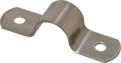 Empire - 1/2 Pipe, Grade 304 Stainless Steel, Pipe, Conduit or Tube Strap - 2 Mounting Holes - Best Tool & Supply