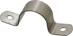 Empire - 1 Pipe, Grade 304 Stainless Steel, Pipe, Conduit or Tube Strap - 2 Mounting Holes - Best Tool & Supply