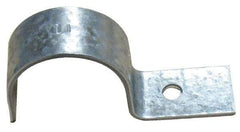 Empire - 2" Pipe, Carbon Steel, Electro Galvanized" Pipe or Conduit Strap - 1 Mounting Hole - Best Tool & Supply