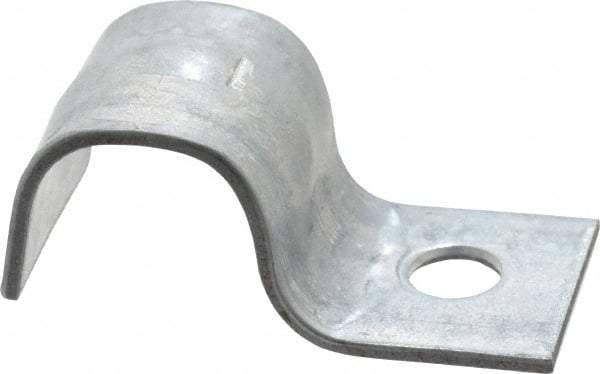 Empire - 3/8" Pipe, Carbon Steel, Electro Galvanized" Pipe or Conduit Strap - 1 Mounting Hole - Best Tool & Supply