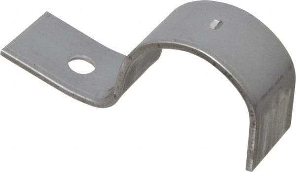 Empire - 1-1/4" Pipe, Carbon Steel, Electro Galvanized" Pipe or Conduit Strap - 1 Mounting Hole - Best Tool & Supply