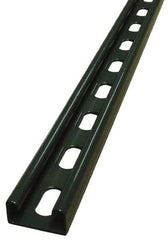 Empire - 10' Long x 1-5/8" Wide x 13/16" High, 14 Gauge, Carbon Steel, Punched Framing Channel & Strut - Green Painted - Best Tool & Supply