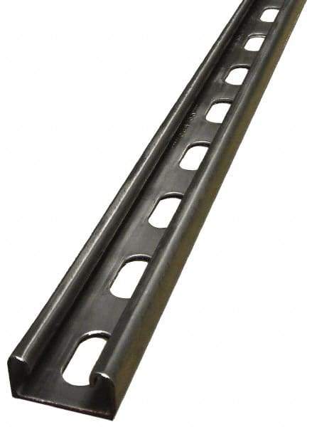 Empire - 10' Long x 1-5/8" Wide x 13/16" High, 14 Gauge, Stainless Steel, Punched Framing Channel & Strut - Best Tool & Supply