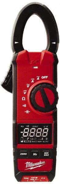 Milwaukee Tool - 2237-20, CAT III, Digital True RMS Clamp Meter with 1.3" Clamp On Jaws - 600 VAC/VDC, 600 AC/DC Amps, Measures Voltage, Capacitance, Continuity, Current, Resistance - Best Tool & Supply