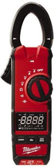 Milwaukee Tool - 2237-20, CAT III, Digital True RMS Clamp Meter with 1.3" Clamp On Jaws - 600 VAC/VDC, 600 AC/DC Amps, Measures Voltage, Capacitance, Continuity, Current, Resistance - Best Tool & Supply