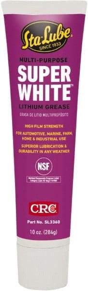 CRC - 10 oz Tube Lithium-12 Gel Paste Grease - White, Nonflammable, 300°F Max Temp, NLGIG 2, - Best Tool & Supply