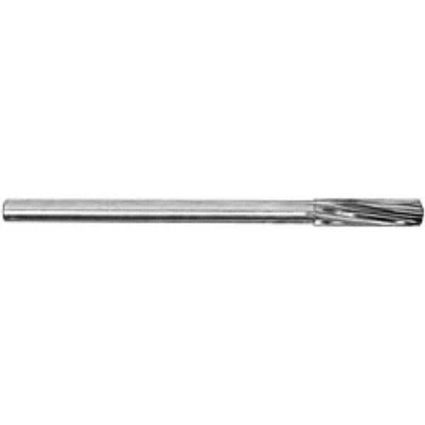 Chucking Reamer: 17/32″ Dia, 8″ OAL, 2″ Flute Length, Straight Shank, High Speed Steel 8 Flute, RH