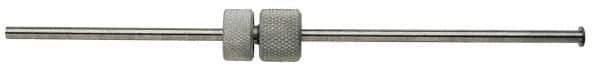 Made in USA - Satin Chrome, Micrometer Groove Checker - 6 Inch Overall Length, 1/8 Inch Rod Diameter, For Use with Starrett 440 Groove Depth Gages - Best Tool & Supply