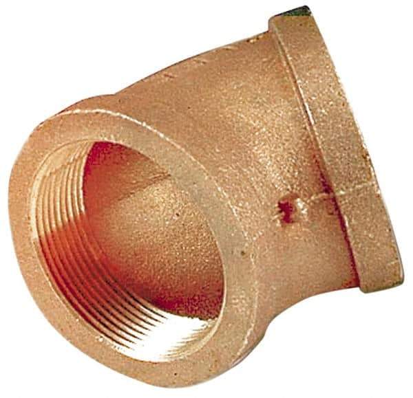 Merit Brass - Class 125, 1-1/2" Internal Pipe, Lead Free Brass 45° Elbow - FNPT x FNPT - Best Tool & Supply