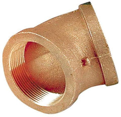 Merit Brass - Class 125, 1-1/2" Internal Pipe, Lead Free Brass 45° Elbow - FNPT x FNPT - Best Tool & Supply