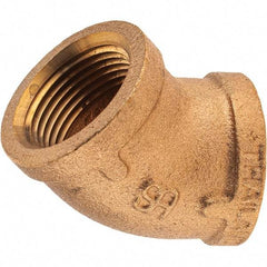 Merit Brass - Class 125, 1" Internal Pipe, Brass 45° Street Elbow - FNPT x FNPT - Best Tool & Supply