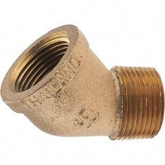 Merit Brass - Class 125, 1" Internal Pipe, Brass 45° Street Elbow - FNPT x MNPT - Best Tool & Supply