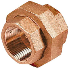 Merit Brass - Class 125, 1/8" Internal Pipe, Lead Free Brass Union - FNPT x FNPT - Best Tool & Supply