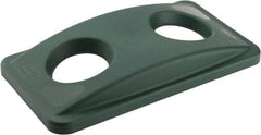 Rubbermaid - Square Lid for Use with 15-7/8 Gal Recycle Containers - Green, Polyethylene, For 3540, 3541 & 3554 - Best Tool & Supply