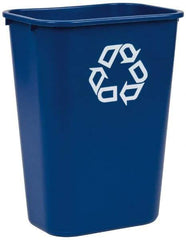 Rubbermaid - 41 Qt Blue Rectangle Recycling Container - Polyethylene, 19.88" High x 15-1/4" Long x 11" Wide - Best Tool & Supply