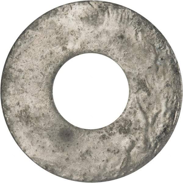 Value Collection - 7/16" Screw, Grade 2 Steel USS Flat Washer - 0.495" ID x 1.28" OD, 0.104" Thick, Galvanized Finish - Best Tool & Supply