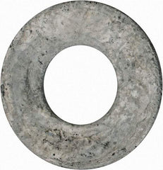 Value Collection - 1-1/8" Screw, Grade 2 Steel USS Flat Washer - 1.243" ID x 2.78" OD, 0.192" Thick, Galvanized Finish - Best Tool & Supply