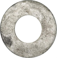 Value Collection - 1-1/4" Screw, Grade 2 Steel USS Flat Washer - 1.368" ID x 3.03" OD, 0.192" Thick, Galvanized Finish - Best Tool & Supply