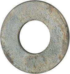 Value Collection - #3 Screw, Grade 2 Steel SAE Flat Washer - 7/64" ID x 1/4" OD, 0.035" Thick, Zinc-Plated Finish - Best Tool & Supply