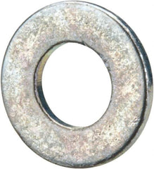 Value Collection - #5 Screw, Grade 2 Steel SAE Flat Washer - 9/64" ID x 9/32" OD, 0.03" Thick, Zinc-Plated Finish - Best Tool & Supply