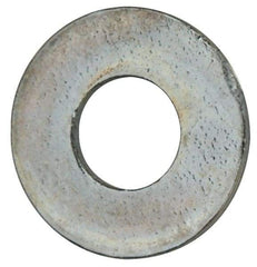 Value Collection - #3 Screw, Grade 2 Steel SAE Flat Washer - 7/64" ID x 1/4" OD, 0.035" Thick, Zinc-Plated Finish - Best Tool & Supply