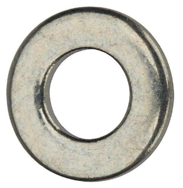 Value Collection - #5 Screw, Grade 2 Steel SAE Flat Washer - 9/64" ID x 9/32" OD, 0.03" Thick, Zinc-Plated Finish - Best Tool & Supply