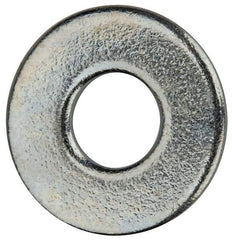 Value Collection - #6 Screw, Grade 2 Steel SAE Flat Washer - 5/32" ID x 3/8" OD, 0.065" Thick, Zinc-Plated Finish - Best Tool & Supply