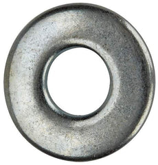 Value Collection - #8 Screw, Grade 2 Steel SAE Flat Washer - 3/16" ID x 7/16" OD, 0.065" Thick, Zinc-Plated Finish - Best Tool & Supply