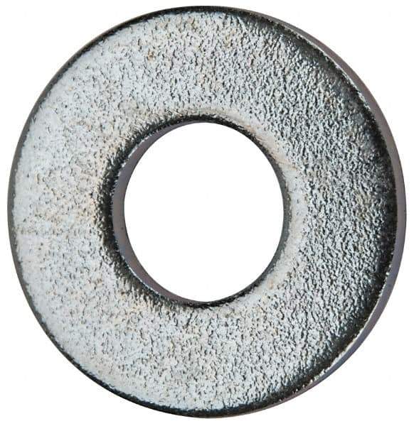 Value Collection - #10 Screw, Grade 2 Steel SAE Flat Washer - 7/32" ID x 1/2" OD, 0.065" Thick, Zinc-Plated Finish - Best Tool & Supply