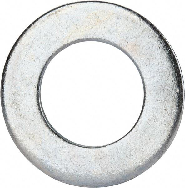 Value Collection - 1-1/8" Screw, Grade 2 Steel SAE Flat Washer - 1-3/16" ID x 2-1/4" OD, 0.16" Thick, Zinc-Plated Finish - Best Tool & Supply