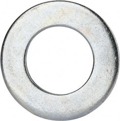 Value Collection - 1-1/8" Screw, Grade 2 Steel SAE Flat Washer - 1-3/16" ID x 2-1/4" OD, 0.16" Thick, Zinc-Plated Finish - Best Tool & Supply