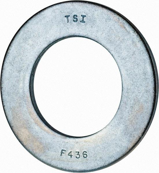 Value Collection - 2" Screw, Grade 2 Steel SAE Flat Washer - 2-1/8" ID x 3-3/4" OD, 0.201" Thick, Zinc-Plated Finish - Best Tool & Supply