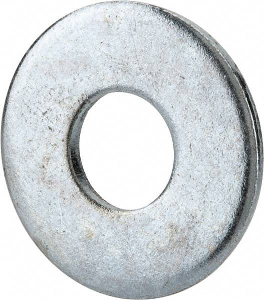 Value Collection - 5/8" Screw, Grade 2 Steel USS Flat Washer - 0.681" ID x 1.78" OD, 0.16" Thick, Zinc-Plated Finish - Best Tool & Supply