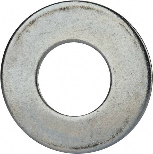 Value Collection - 2" Screw, Grade 2 Steel USS Flat Washer - 2.115" ID x 4.545" OD, 0.213" Thick, Zinc-Plated Finish - Best Tool & Supply