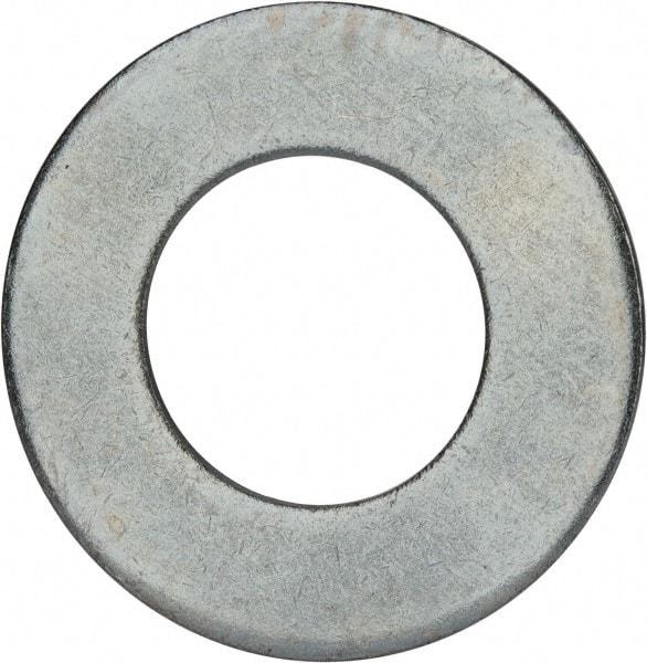 Value Collection - 2-1/2" Screw, Grade 2 Steel USS Flat Washer - 2.615" ID x 5.045" OD, 0.28" Thick, Zinc-Plated Finish - Best Tool & Supply