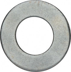 Value Collection - 2-1/2" Screw, Grade 2 Steel USS Flat Washer - 2.615" ID x 5.045" OD, 0.28" Thick, Zinc-Plated Finish - Best Tool & Supply