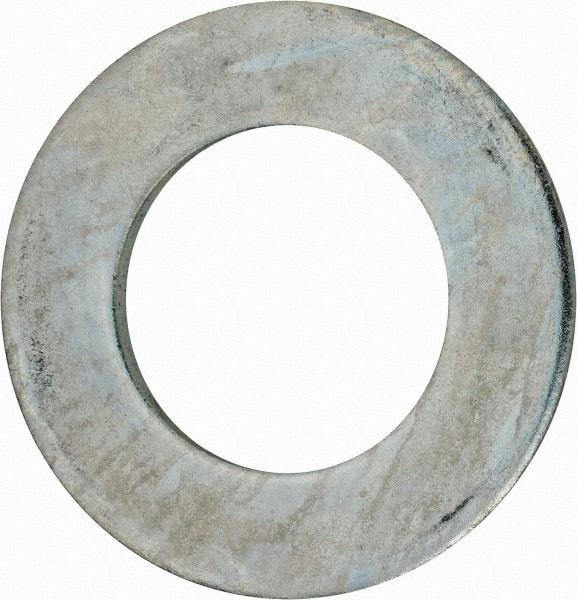 Value Collection - 3" Screw, Grade 2 Steel USS Flat Washer - 3.115" ID x 5.565" OD, 0.327" Thick, Zinc-Plated Finish - Best Tool & Supply