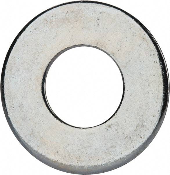 Value Collection - 1-1/4" Screw, Grade 2 Steel USS Flat Washer - 1.368" ID x 3.03" OD, 0.192" Thick, Zinc-Plated Finish - Best Tool & Supply