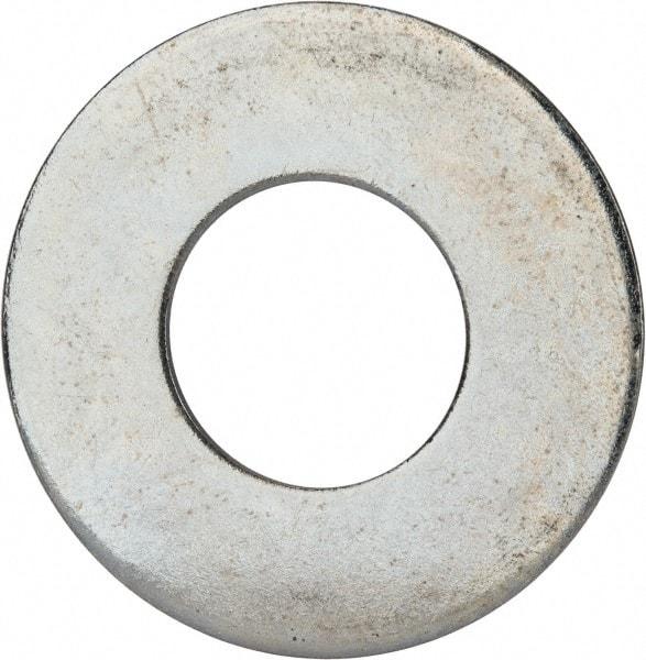 Value Collection - 1-3/8" Screw, Grade 2 Steel USS Flat Washer - 1.49" ID x 3.295" OD, 0.213" Thick, Zinc-Plated Finish - Best Tool & Supply