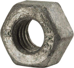 Value Collection - 5/16-18 UNC Steel Right Hand Heavy Hex Nut - 9/16" Across Flats, 19/64" High, Galvanized Finish - Best Tool & Supply