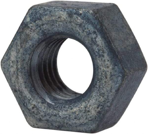 Value Collection - 3/8-16 UNC Steel Right Hand Heavy Hex Nut - 11/16" Across Flats, 23/64" High, Galvanized Finish - Best Tool & Supply