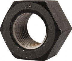 Value Collection - 2-1/2 - 4 UNC Steel Right Hand Heavy Hex Nut - 3-7/8" Across Flats, 2-29/64" High, Uncoated, 2B Class of Fit - Best Tool & Supply