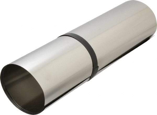 Made in USA - 1 Piece, 50 Inch Long x 12 Inch Wide x 0.002 Inch Thick, Roll Shim Stock - Stainless Steel - Best Tool & Supply