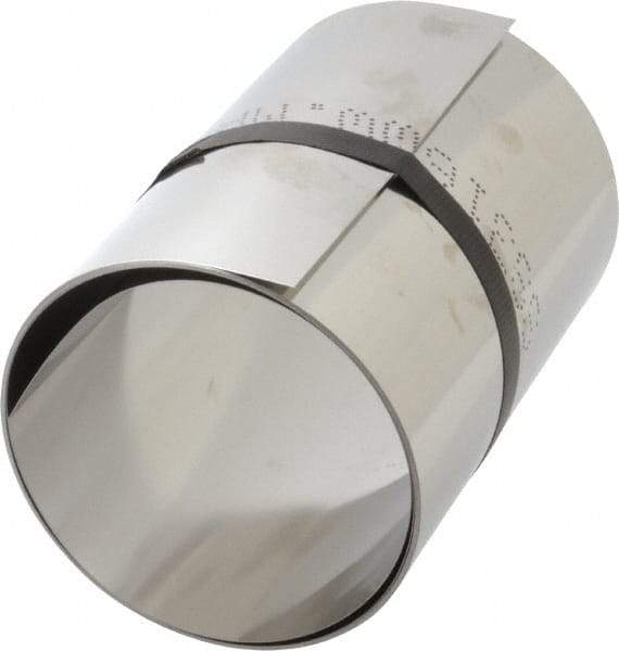 Made in USA - 1 Piece, 100 Inch Long x 6 Inch Wide x 0.01 Inch Thick, Roll Shim Stock - Stainless Steel - Best Tool & Supply