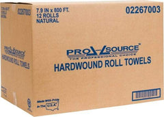 PRO-SOURCE - Hard Roll of 1 Ply Natural Paper Towels - 8" Wide, 800' Roll Length - Best Tool & Supply