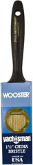 Wooster Brush - 1-1/2" Flat Hog Varnish Brush - 2-3/16" Bristle Length, 6-1/4" Plastic Beavertail Handle - Best Tool & Supply